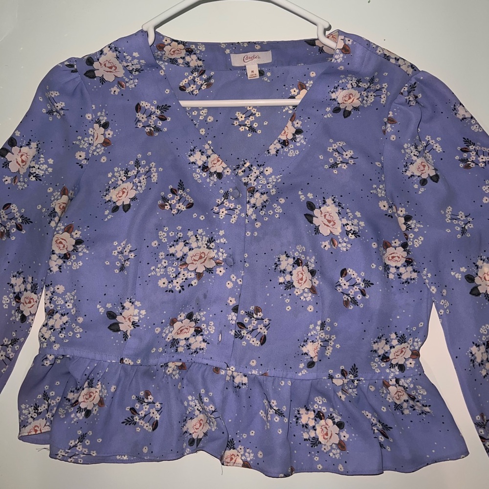 Candies Lilac Floral Blouse